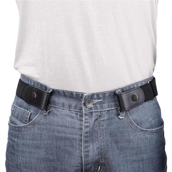 No Buckle Show Belt for Men Buckle Free Stretch Belt for Jeans Pants 1.38 Inches - Picture 7 of 7